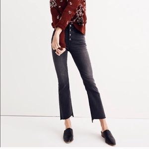 Madewell Cali Demi Boot Jeans Black Button 28